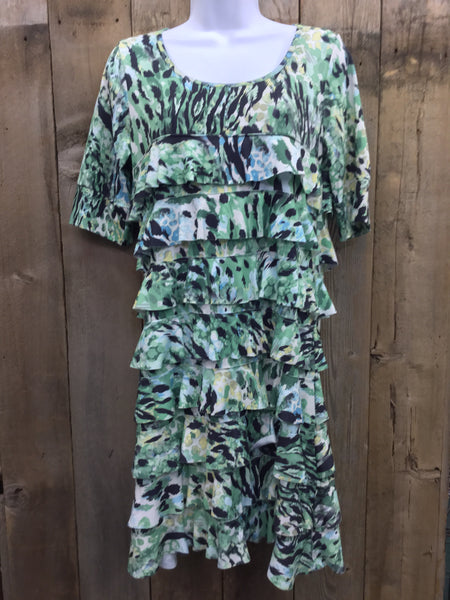 Green Jungle Tie Dye Dress